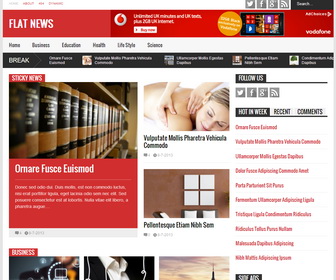 Flat News Blogger Template