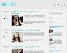 Shortnotes Blogger Template