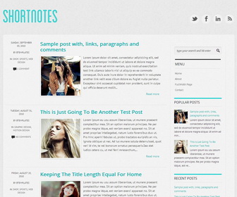 Shortnotes Blogger Template