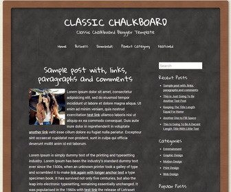 Classic Chalkboard Blogger Template