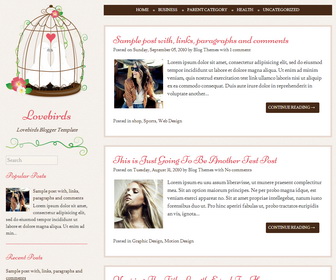 Lovebirds Blogger Template