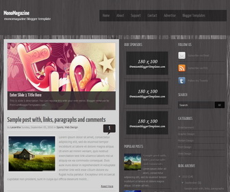 MonoMagazine Blogger Template