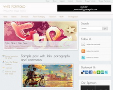 White Portfolio Blogger Template
