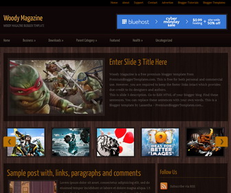 Woody Magazine Blogger Template