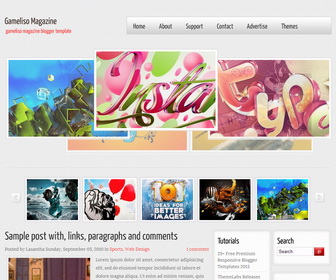 Gameliso Magazine Blogger Template