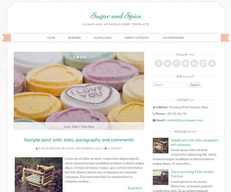 Sugar and Spice Blogger Template