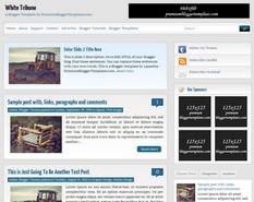 White Tribune Blogger Template