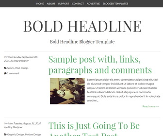 Bold Headline Blogger Template