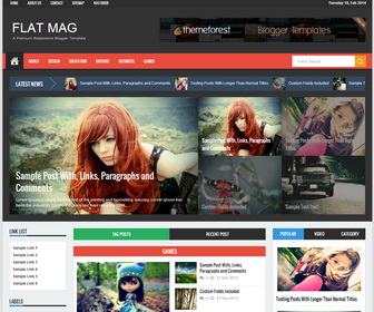 Flat Mag Blogger Template