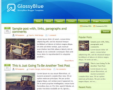 GlossyBlue Blogger Template