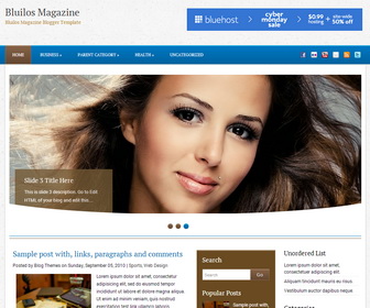 Bluilos Magazine Blogger Template