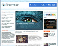 Electronica Blogger Template