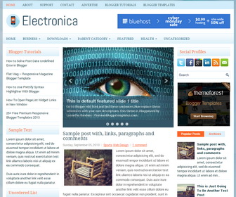 Electronica Blogger Template