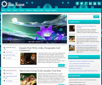 BlueHeaven Blogger Template