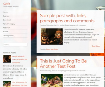 Confit Blogger Template