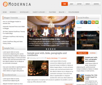 Modernia Blogger Template