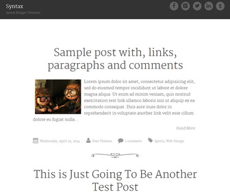 Syntax Blogger Template