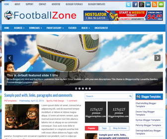 FootballZone Blogger Template