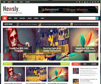 Newsly Blogger Template