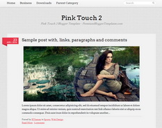 Pink Touch 2 Blogger Template