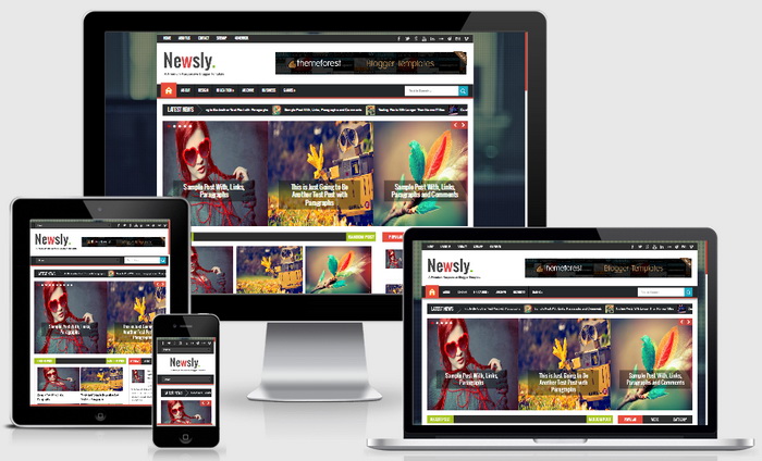 Responsive Newsly Blogger Template