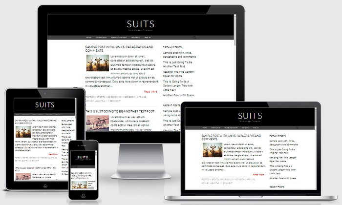 Responsive Suits Blogger Template