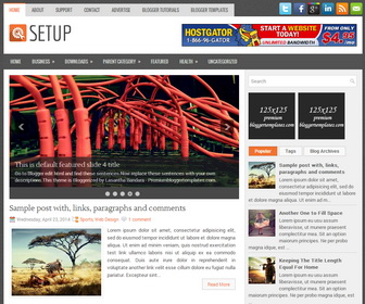 Setup Blogger Template