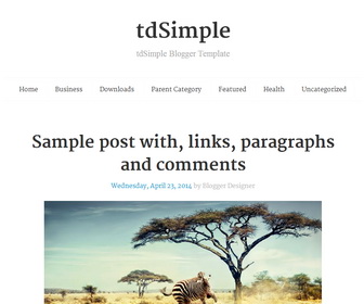tdSimple Blogger Template