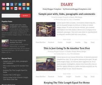 Diary Blogger Template