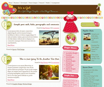 It's a Girl Blogger Template