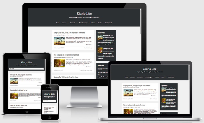 Responsive Diarjo Lite Blogger Template