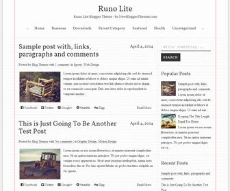 Runo Lite Blogger Template