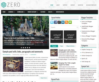 Zero Blogger Template