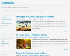 Minimalizine Blogger Template