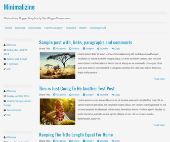 Minimalizine Blogger Template