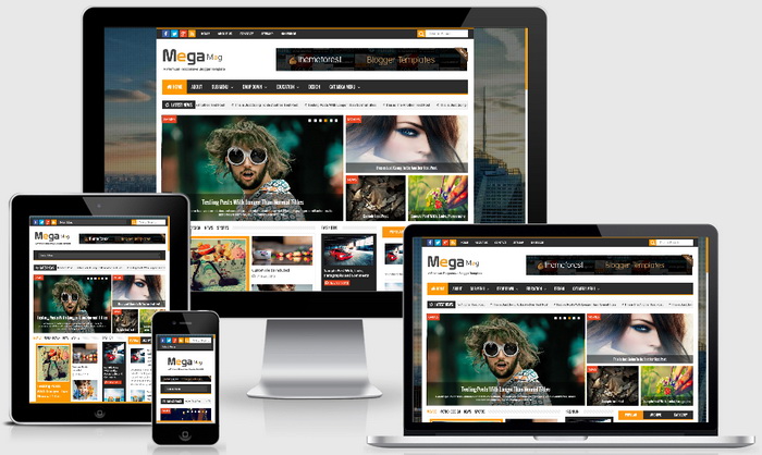 Responsive Mega Mag Blogger Template