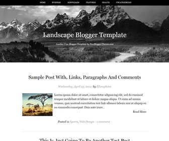 Landscape Blogger Template