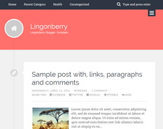 Lingonberry Blogger Template