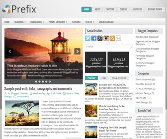 Prefix Blogger Template