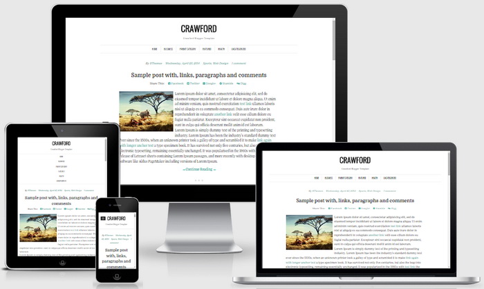 Responsive Crawford Blogger Template