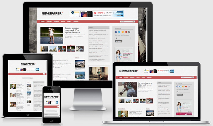 Responsive Newspaper Blogger Template