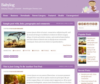 Babylog Blogger Template