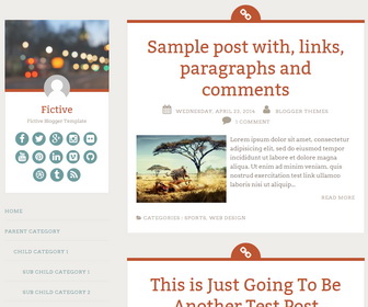 Fictive Blogger Template