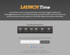 Launch Time Blogger Template