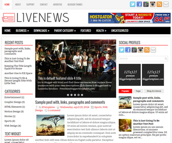 LiveNews Blogger Template