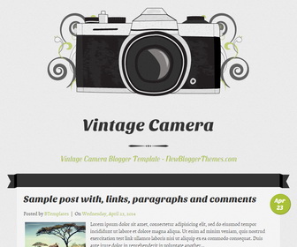 Vintage Camera Blogger Template