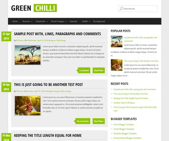 GreenChilli Blogger Template