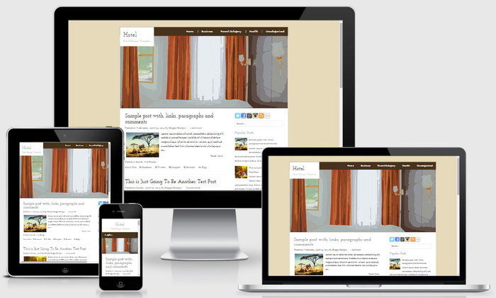 Responsive Hotel Blogger Template