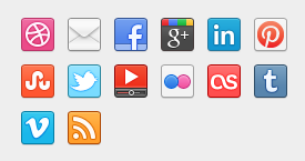 Social Buttons - GreenChilli Blogger Template