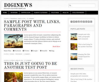 Diginews Blogger Template